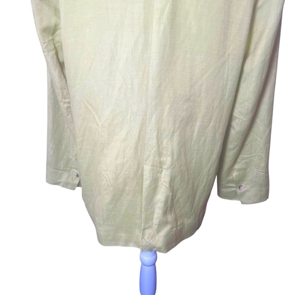 ASTR The Label Rio Oversized Blazer Jacket Celery Green Large NWOT Linen Blend - Picture 14 of 16